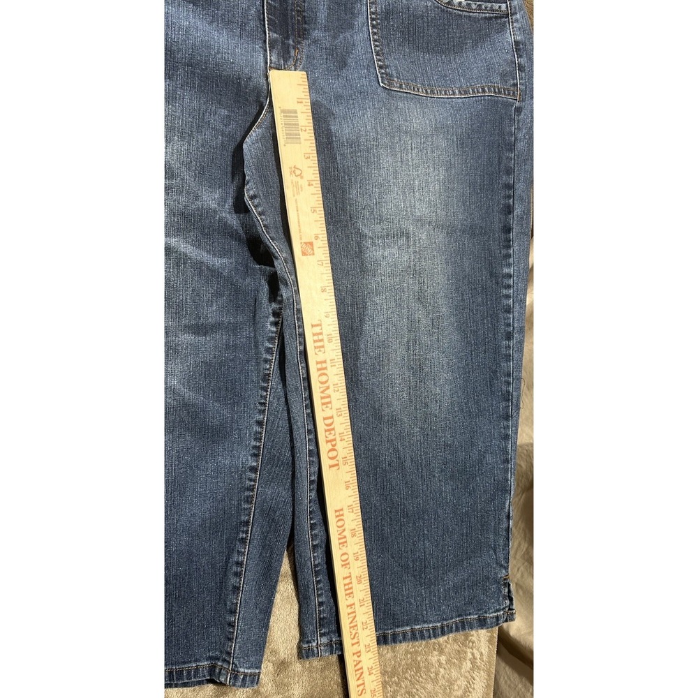 NWT Cato Contemporary Size 18 Lower Rise Denim Capris Flap Pocket Crop Jeans - Picture 9 of 11